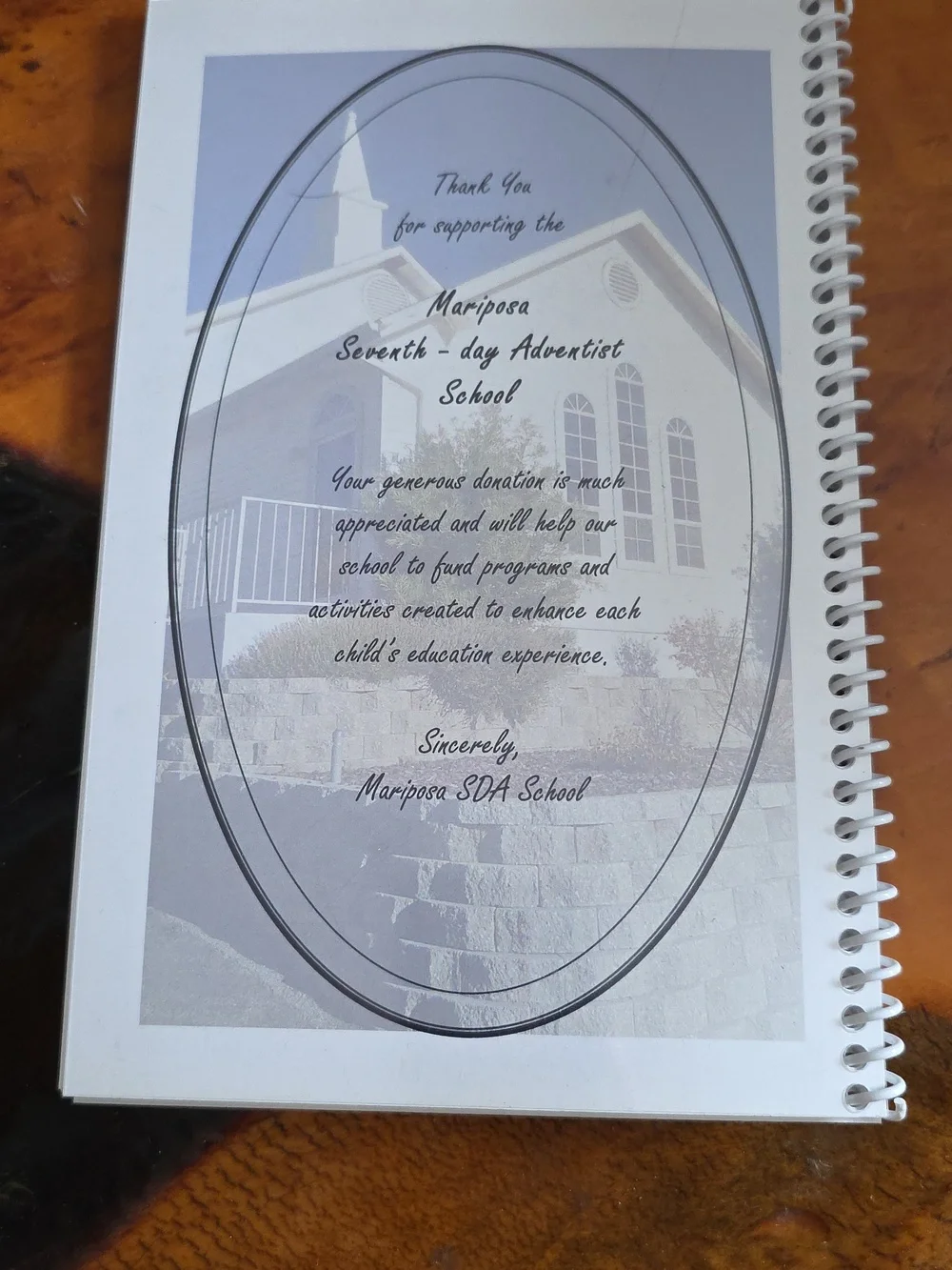 Mariposa Seventh-Day Adventist Christian School Recipe Book
